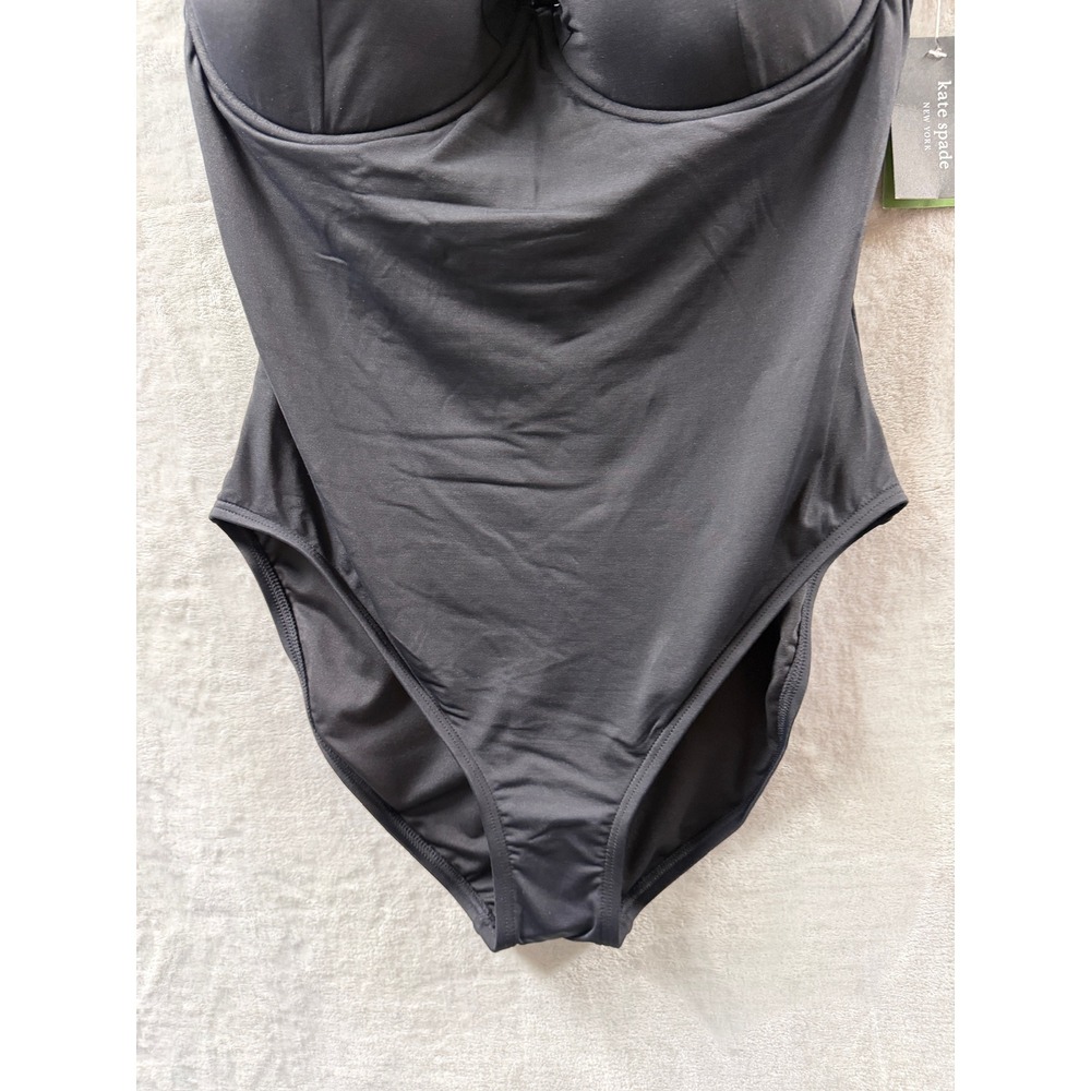 Kate Spade New York Womens Black Underwire One Piece Swimsuit Sweetheart Neck XL - Picture 4 of 14